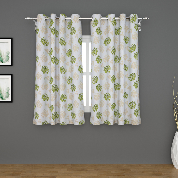 Saddle Set of 2 Printed Window Curtains - 135 X 160 cm
