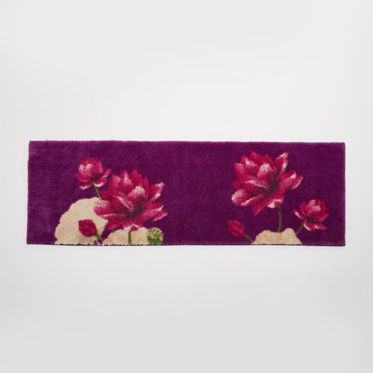 Hudson Floral Print Rectangular Anti-Slip Bath Runner