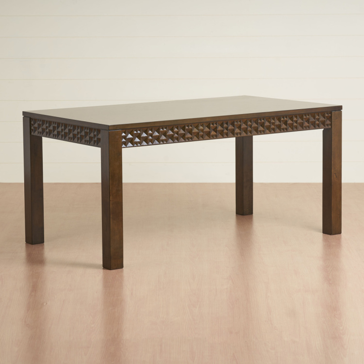 Rio 6-Seater Dining Table - Brown-Without Chair