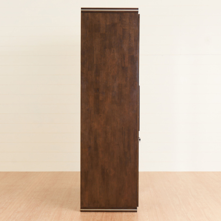 Valencia Three Door Hinged Wardrobe- 145X65 cms. - Brown