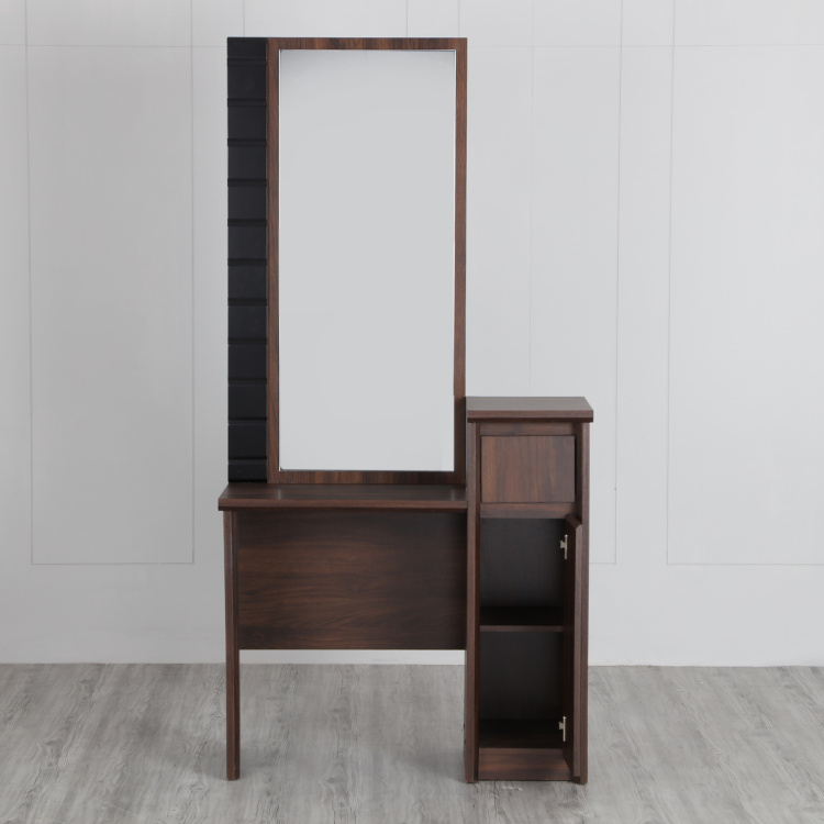 Lewis Soft-Close Dressing Table With Mirror - Brown