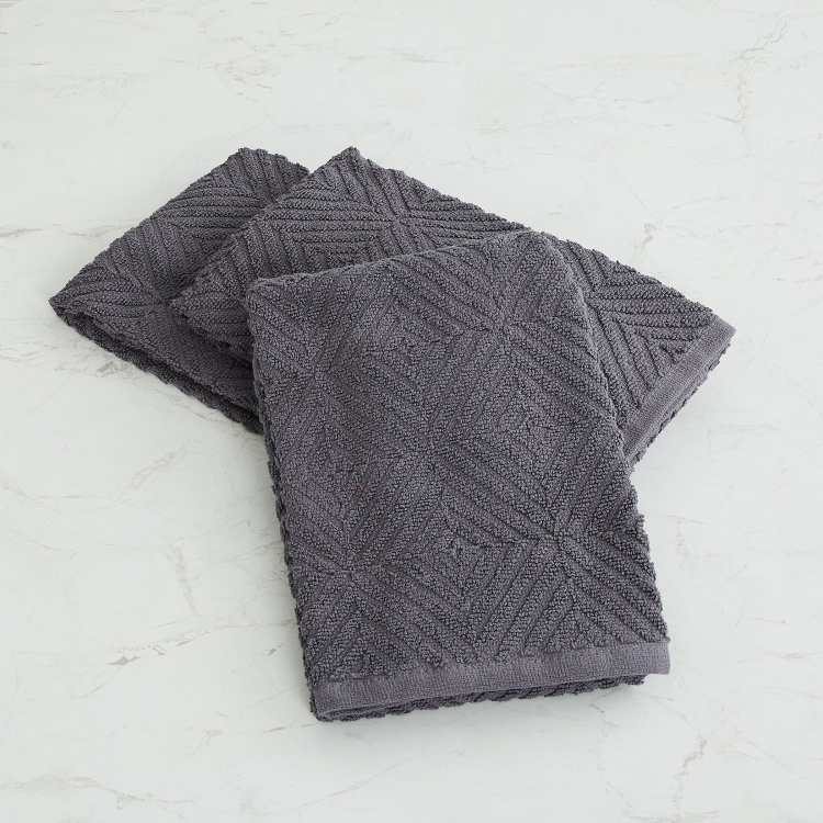 Supple Rectangular Textured Kitchen Towel - Set of 3