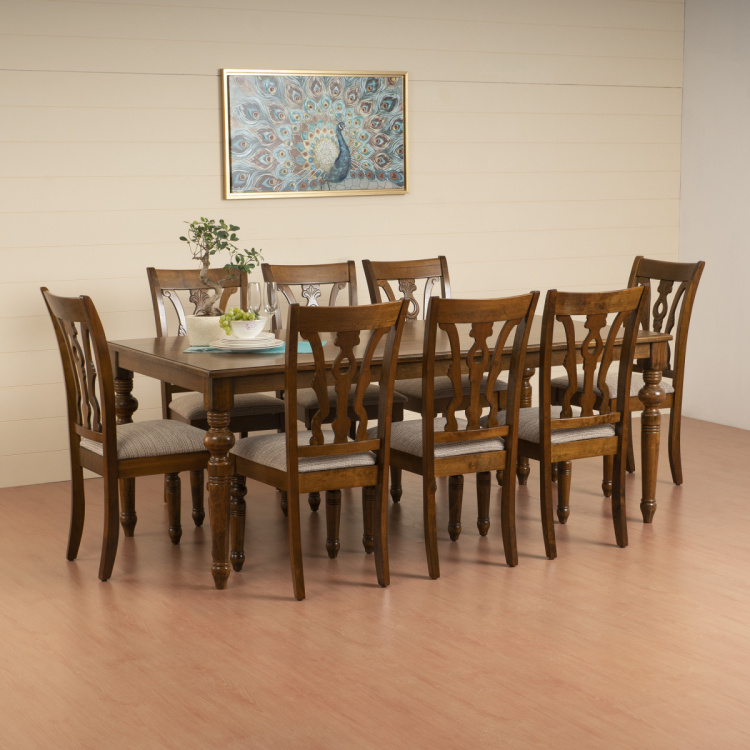 Tagetes 8-Seater Dining Table - Brown-Without Chair