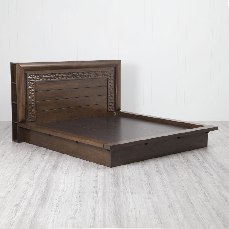 Rio - Zeus Low Platfrom King-Size Bed - 180 x 195 cm - Brown