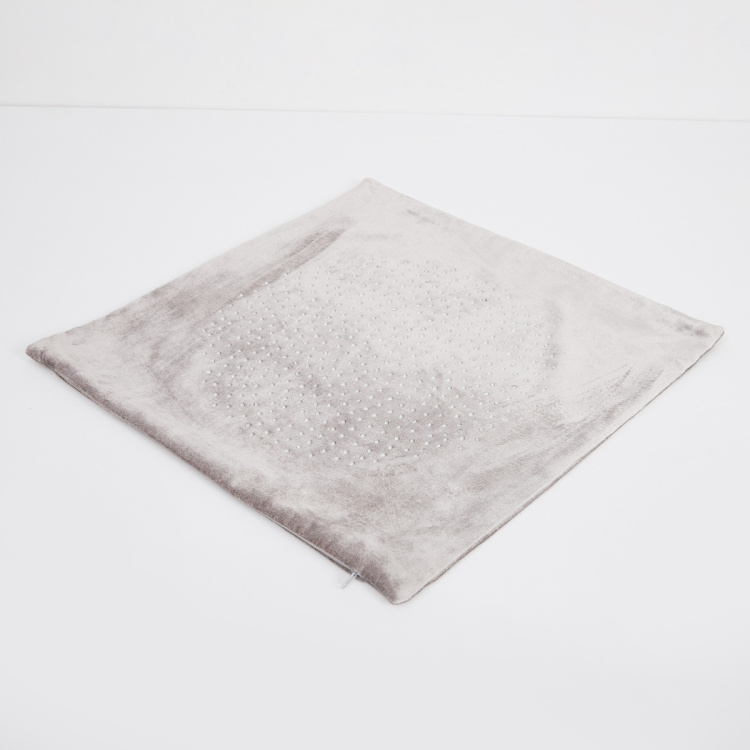 Marshmallow Embellished Cushion Cover - 40 x 40 cm