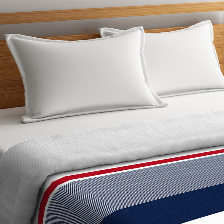 PORTICO Liva - Stripe Printed Cotton Double Bed Comforter