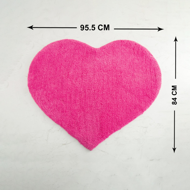 Fabulous 3 Solid Heart-Shaped Rug