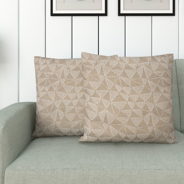 Seirra Fancy Printed Cushion Covers - Set of 2 - 40 x 40 cm