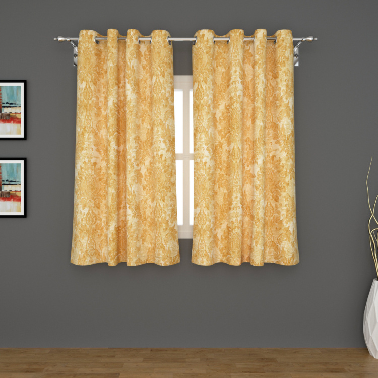 Harold Set of 2 Floral Print Window Curtains - 110 X 160 cm