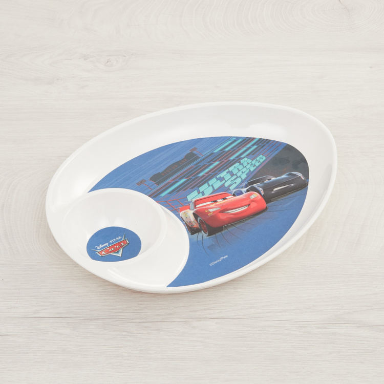 Disney Cars Print Print Cip & Dip Plate