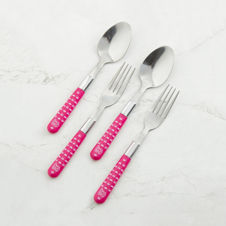 Fabulous 3 4-Piece Printed Paris Spoons & Forks