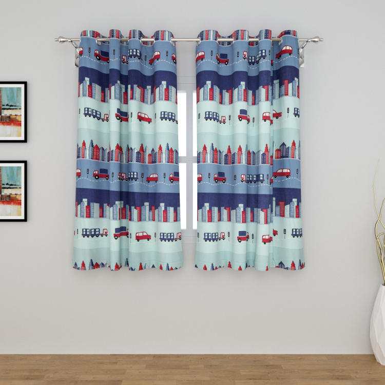 Adventures of U-Tron Printed Window Curtains - 135 x 160 cm