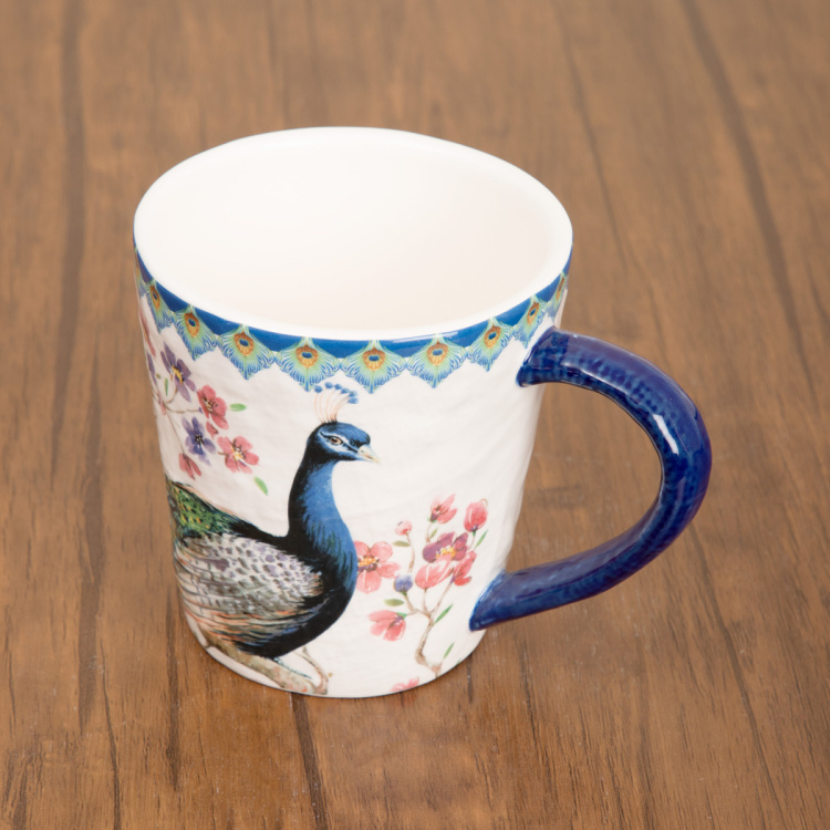 Moksha-Peacock Print Mug