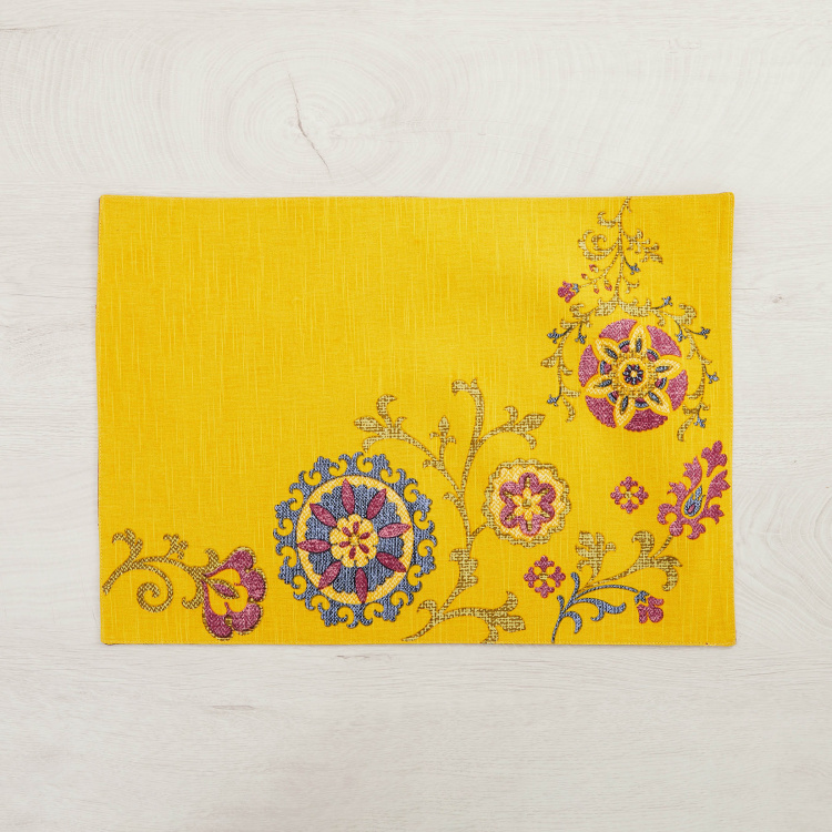Bico Printed Placemat  - Cotton -  Placemat - 48 cm x 33 cm - Purple