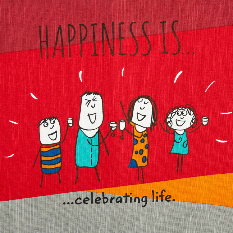 Happiness Printed Placemat - 33 X 48 cm