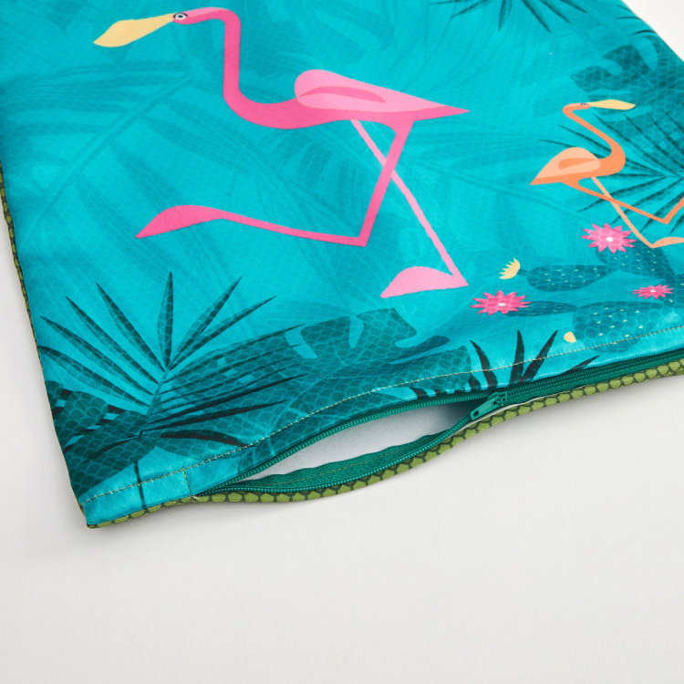Elle Flamingo Print Filled Cushion - 40 x 40 cm