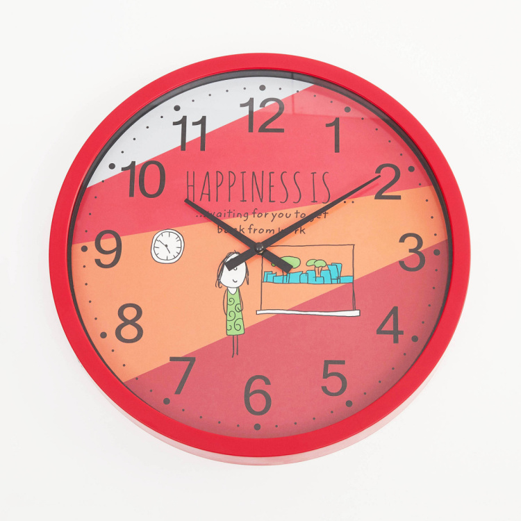 Happiness Coming Back From Work Print Wall Clock