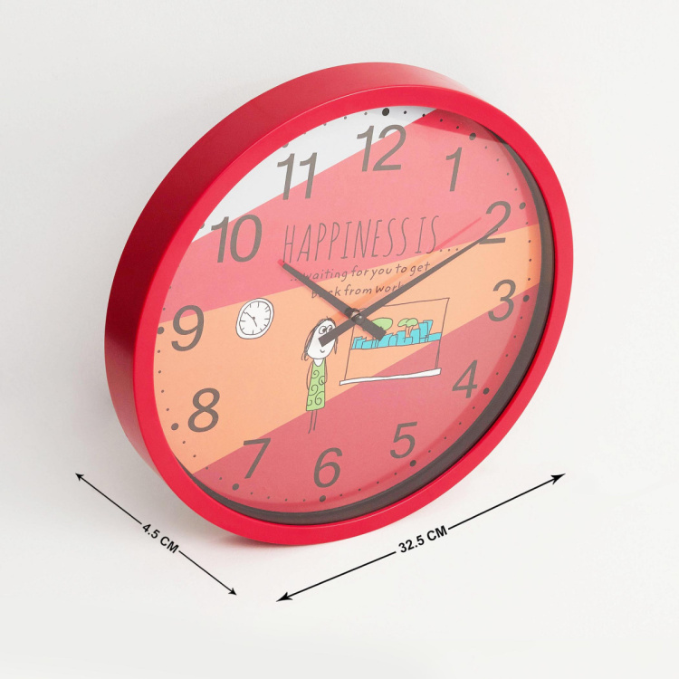 Happiness Coming Back From Work Print Wall Clock