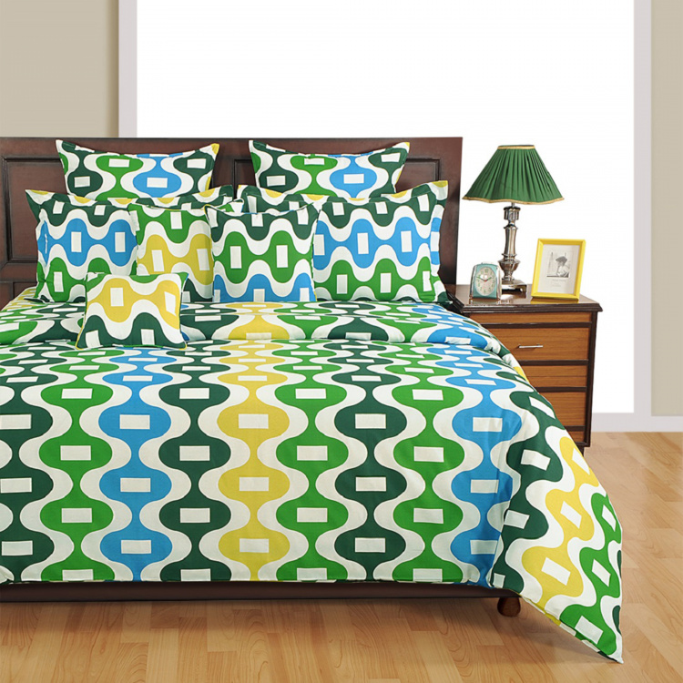 SWAYAM Geometric Cotton Double Bed Comforter - 228 x 254 cm