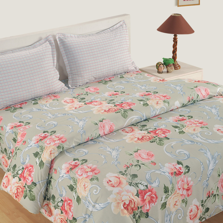 SWAYAM Floral Cotton Single Bed Comforter