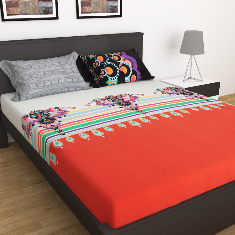 Designer Homes Printed 3-Pc. Double Bedsheet Set- 240 X 274 cm