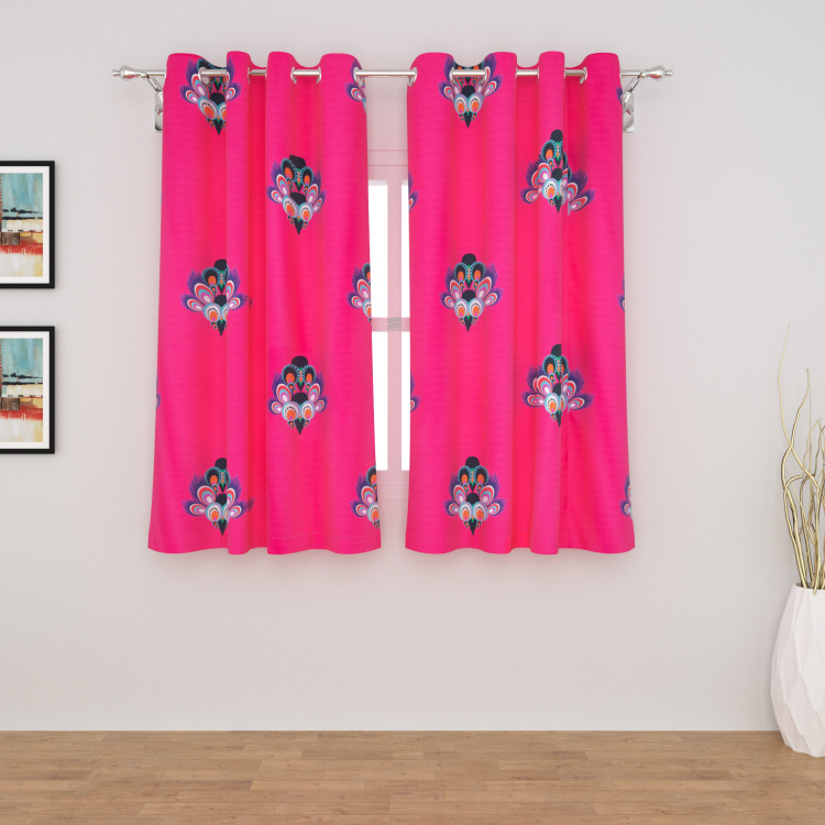 Designer Homes Manish Arora Printed Window Curtain Pair - 135x160 cm