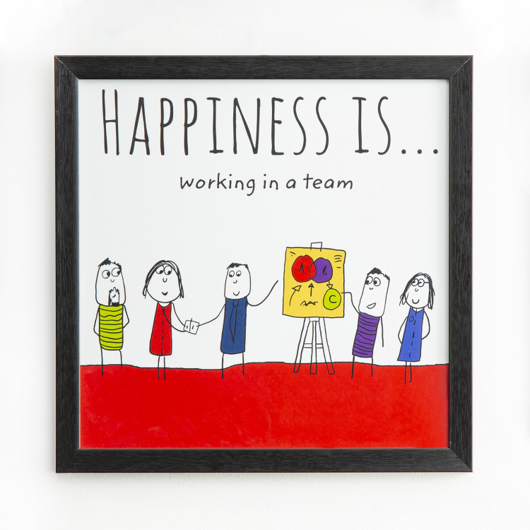 Happiness Working In A Team Photo Frame - 35 X 35 cm