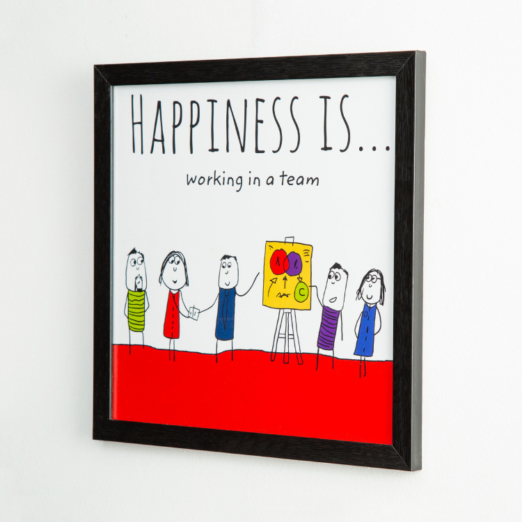 Happiness Working In A Team Photo Frame - 35 X 35 cm