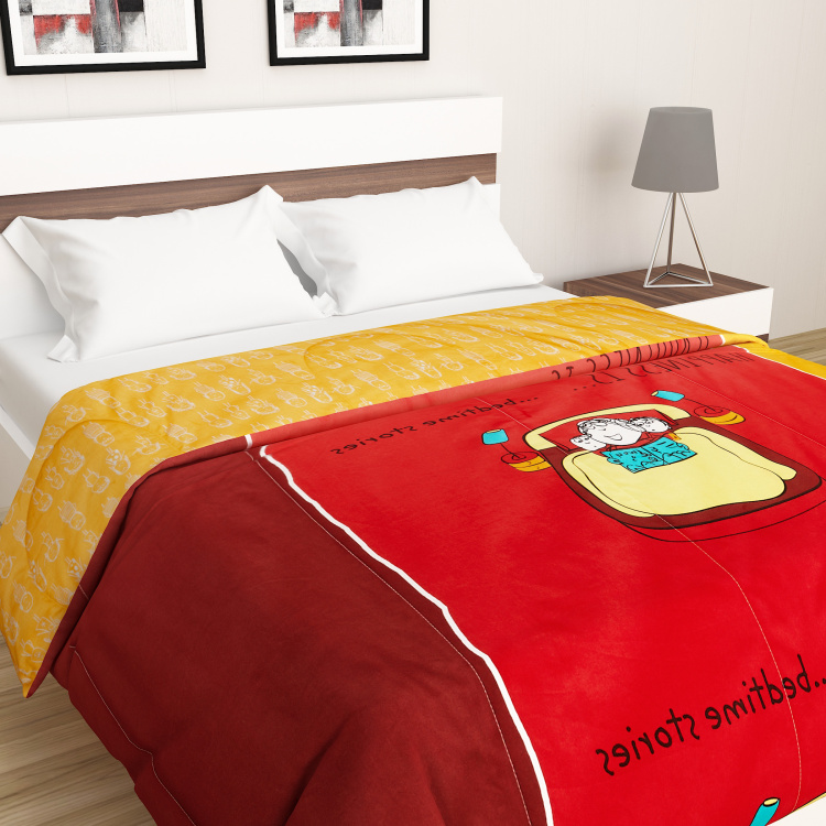 Happiness Printed Double Bed Comforter- 228 X 254 cm