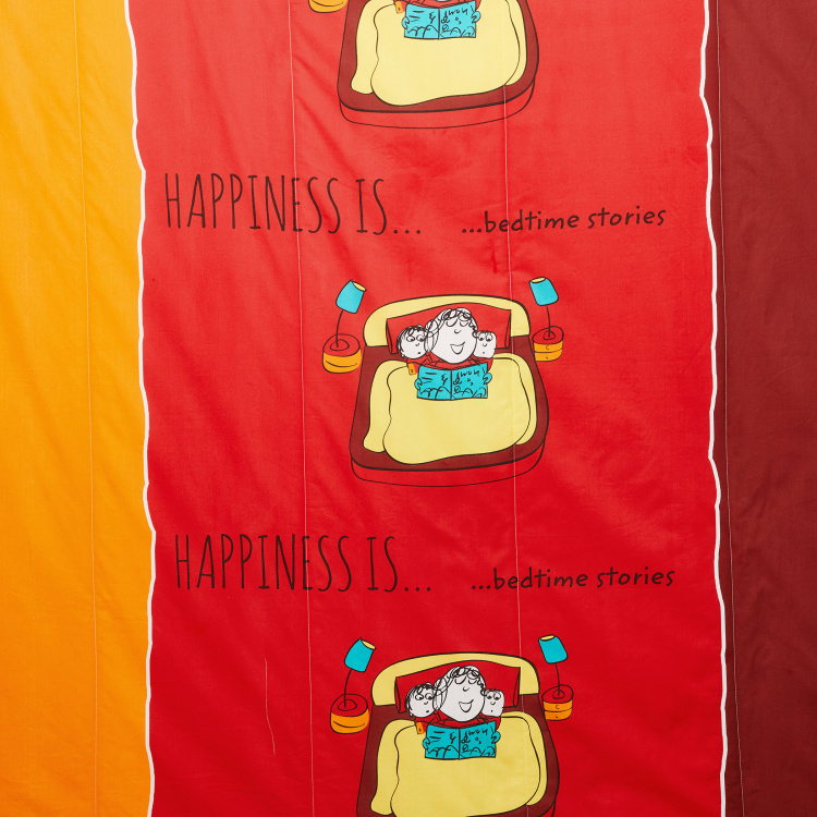 Happiness Printed Double Bed Comforter- 228 X 254 cm