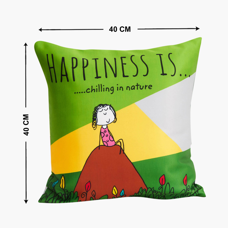 Happiness Cushion Covers - Set of 2 - 40 x 40 cm