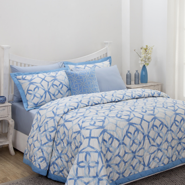 MASPAR Modern Aesthetic Dyed Double Bed Quilt Blanket - 228 x 265 cm