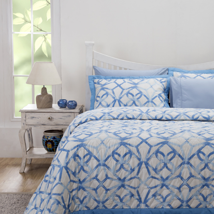 MASPAR Modern Aesthetic Dyed Double Bed Quilt Blanket - 228 x 265 cm