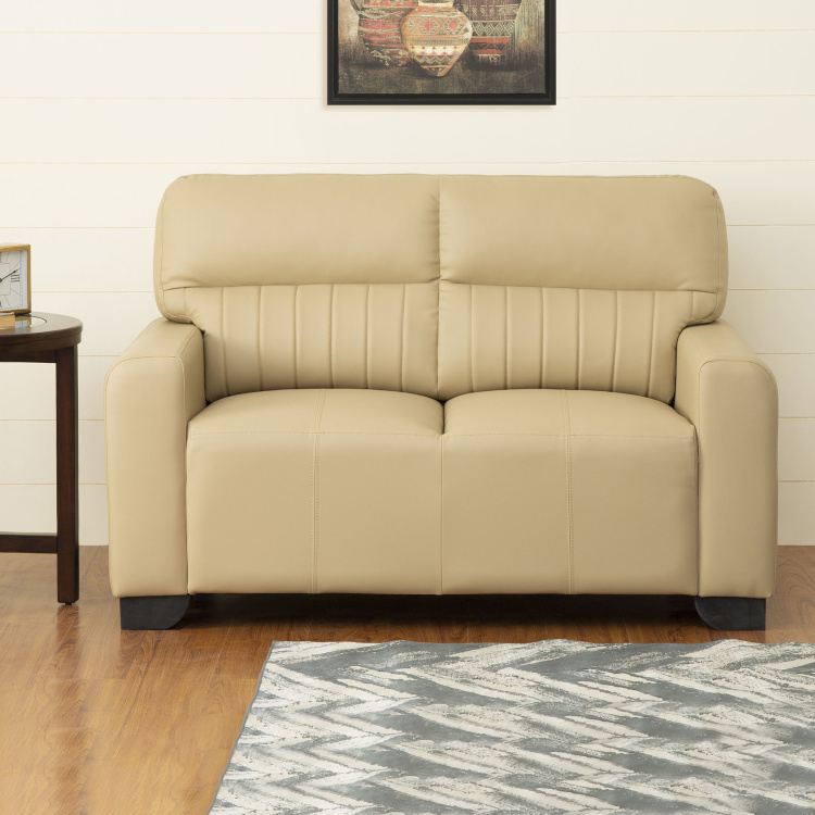 Albury Two Seater Textured Sofa - Beige