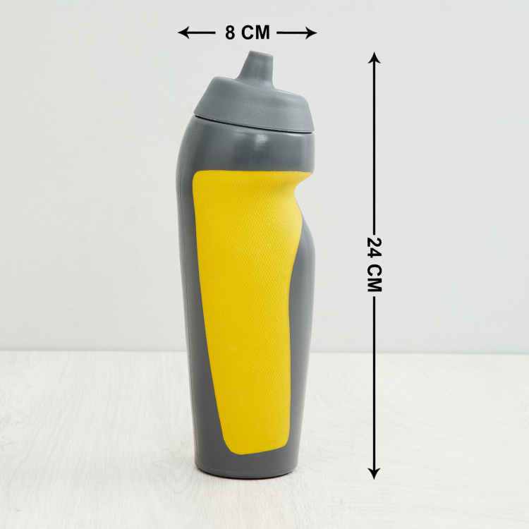 Atlantis Solid Sippers - Stainless Steel -600ml -Bottle with Silicone Grip 8 cm  W x 24 cm  H -Yellow