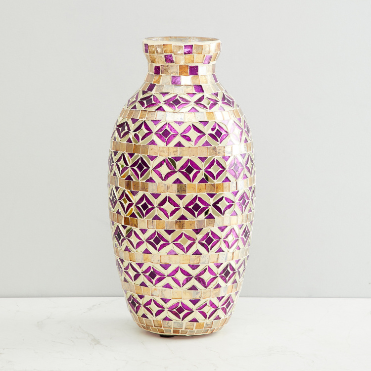 Splendid Mosaic Floral Vase