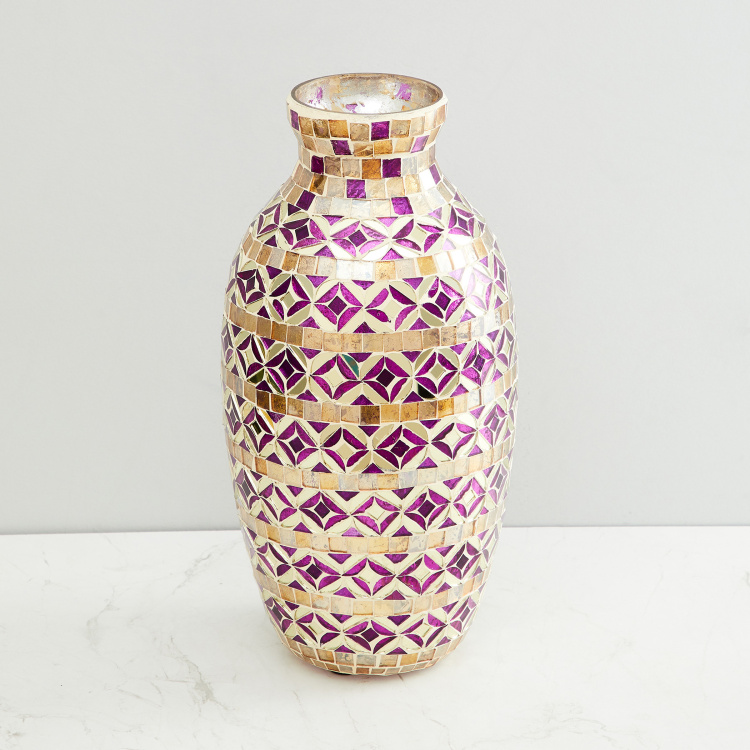 Splendid Mosaic Floral Vase
