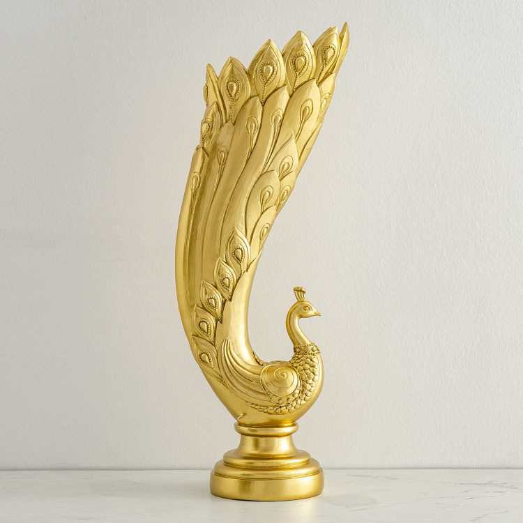 Arju Carved Peacock Flower Vase