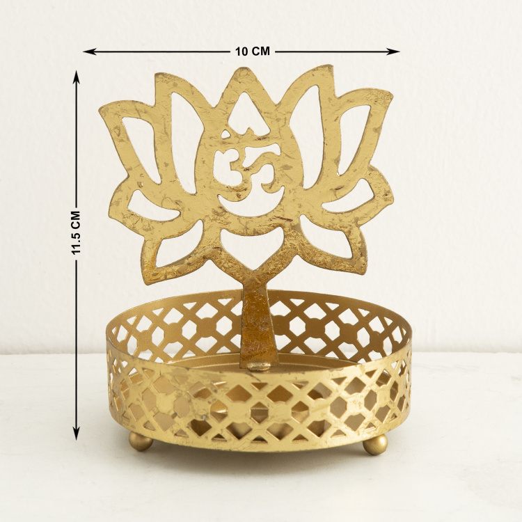 Divine Stencil Lotus Candle Holder