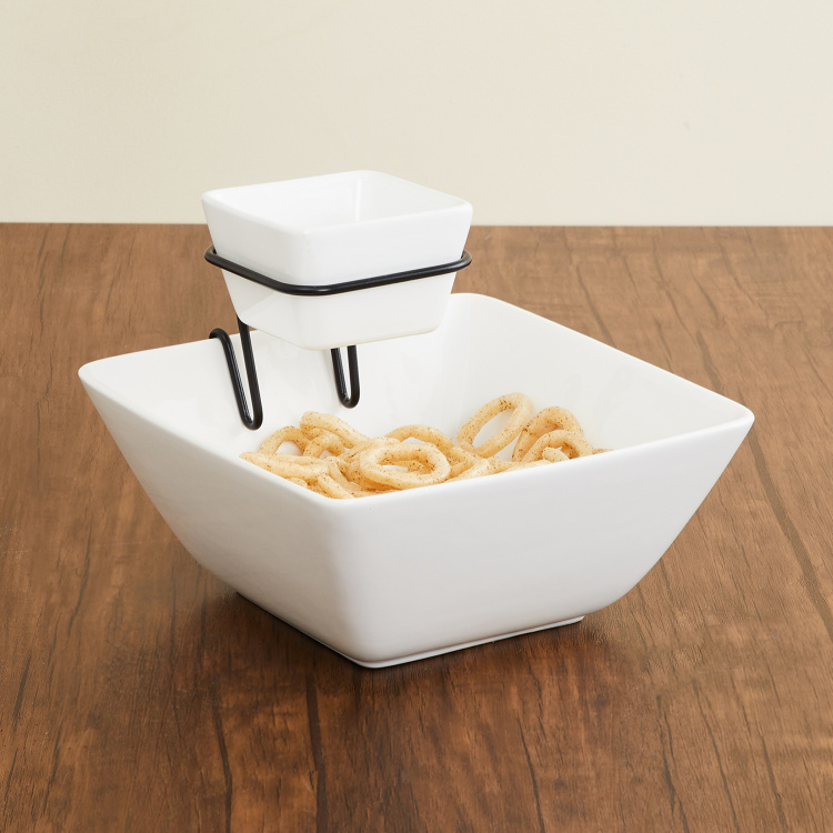 Rhodes Camolin Chip and Dip Set with Metal Stand