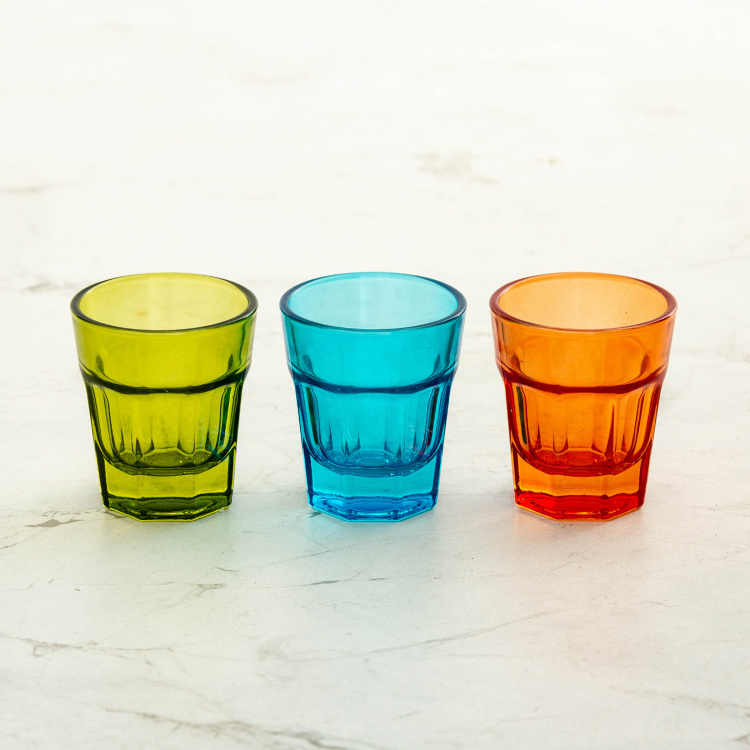 Vibgyor Assorted Shot Glass - Set of 6 - 45 ml