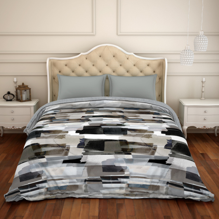 SPACES Bamboo Charcoal Printed Double-Bed Quilt Blanket - 224x 270 cm
