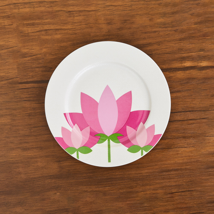 Raisa-Retro Lotus Print Side Plate