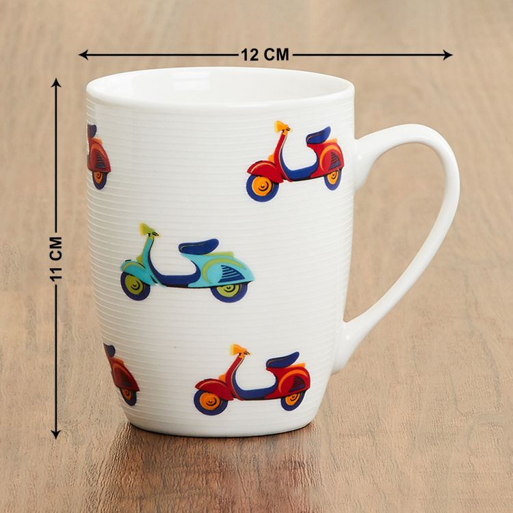 Raisa Retro Scooter Print Coffee Mug - 400 ml