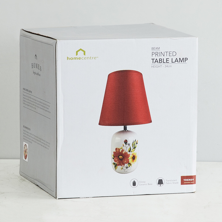 Beam Lehky Printed Round Table Lamp