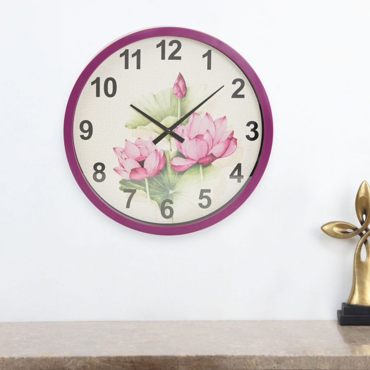 CASABLANCA Floral Print Wall Clock