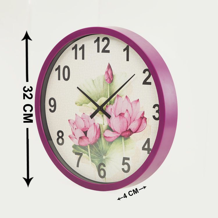 CASABLANCA Floral Print Wall Clock