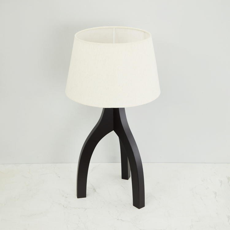Ashoka-Terrian Tripot Wooden Table Lamp