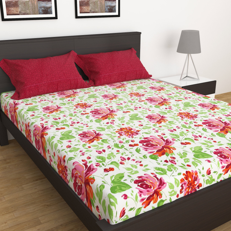 Carnival Printed 3-Piece Double Bedsheet Set - 228 x 254 cm