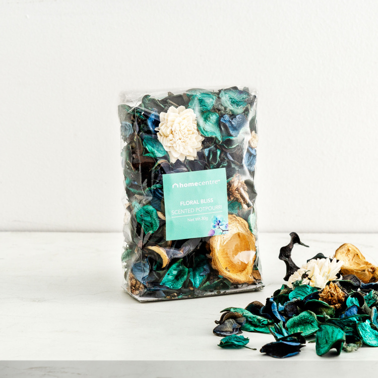 Spinel - Potpourris Dried Leaves & Flowers - Pot Pourri : 9 cm  L x 14 cm  H - Blue